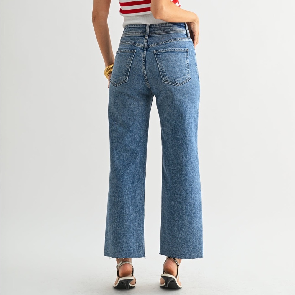 Just Black Denim The Nautical Wide Leg In Medium Denim - Picture 2 of 10